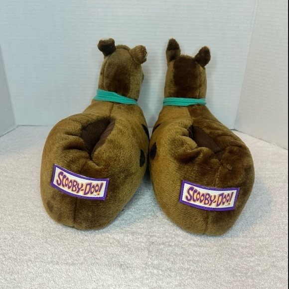 Cartoon Network Scooby Doo Slippers Brown Unisex (M) 7/8 Vintage 90's - Picture 3 of 6